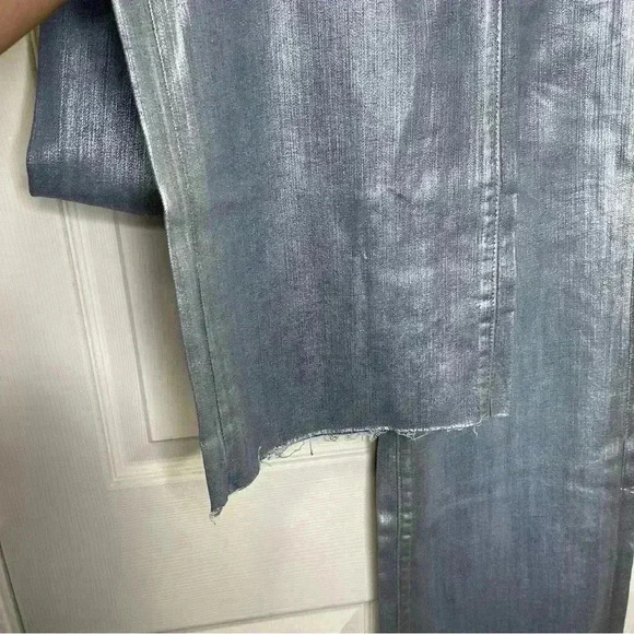 Ariat Women’s Ultra High Rise  Sliver Gloss Jazmine Wide Leg Jean - Picture 12 of 16